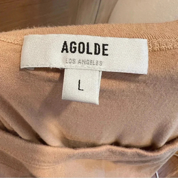AGOLDE - Elie Tee Shirt Large Sand New Without Tags - Picture 6 of 7
